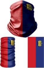 e taktik Multifunctional Flag of Liechtenstein Seamless UV+Face Mask Headband Bandana Do Rag Hairband