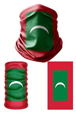 e taktik Multifunctional Flag of Maldives Seamless UV+Face Mask Headband Bandana Do Rag Hairband