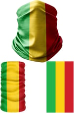 e taktik Multifunctional Flag of Mali Seamless UV+Face Mask Headband Bandana Do Rag Hairband