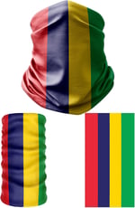 e taktik Multifunctional Flag of Mauritius Seamless UV+Face Mask Headband Bandana Do Rag Hairband