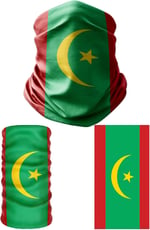 e taktik Multifunctional Flag of Mauritania Seamless UV+Face Mask Headband Bandana Do Rag Hairband