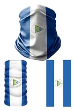 e taktik Multifunctional Flag of Nicaragua Seamless UV+Face Mask Headband Bandana Do Rag Hairband