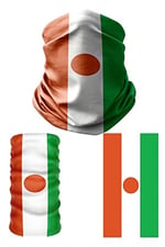 e taktik Multifunctional Flag of Niger Seamless UV+Face Mask Headband Bandana Do Rag Hairband