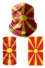 e taktik Multifunctional Flag of North Macedonia Seamless UV+Face Mask Headband Bandana Do Rag Hairband