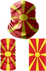 e taktik Multifunctional Flag of North Macedonia Seamless UV+Face Mask Headband Bandana Do Rag Hairband