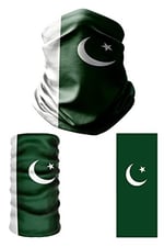 e taktik Multifunctional Flag of Pakistan Seamless UV+Face Mask Headband Bandana Do Rag Hairband