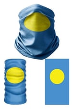 e taktik Multifunctional Flag of Palau Seamless UV+Face Mask Headband Bandana Do Rag Hairband
