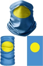 e taktik Multifunctional Flag of Palau Seamless UV+Face Mask Headband Bandana Do Rag Hairband