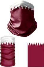 e taktik Multifunctional Flag of Qatar -علم قطر Seamless UV+Face Mask Headband Bandana Do Rag Hairband