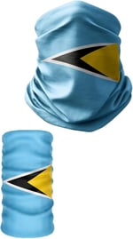 e taktik Multifunctional Flag of Saint Lucia Seamless UV+Face Mask Headband Bandana Do Rag Hairband