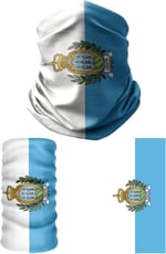 e taktik Multifunctional Flag of San Marino Seamless UV+Face Mask Headband Bandana Do Rag Hairband