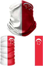 e taktik Multifunctional Flag of Singapore Seamless UV+Face Mask Headband Bandana Do Rag Hairband
