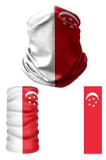 e taktik Multifunctional Flag of Singapore Seamless UV+Face Mask Headband Bandana Do Rag Hairband