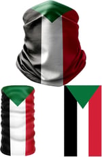 e taktik Multifunctional Flag of Sudan Seamless UV+Face Mask Headband Bandana Do Rag Hairband