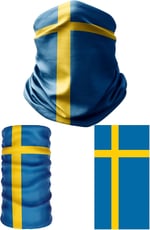 e taktik Multifunctional Flag of Sweden Seamless UV+Face Mask Headband Bandana Do Rag Hairband