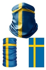 e taktik Multifunctional Flag of Sweden Seamless UV+Face Mask Headband Bandana Do Rag Hairband