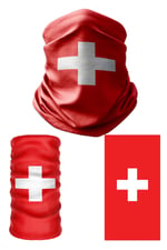 e taktik Multifunctional Flag of Switzerland Seamless UV+Face Mask Headband Bandana Do Rag Hairband