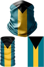 e taktik Multifunctional Flag of the Bahamas Seamless UV+Face Mask Headband Bandana Do Rag Hairband