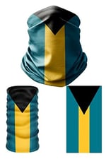e taktik Multifunctional Flag of the Bahamas Seamless UV+Face Mask Headband Bandana Do Rag Hairband