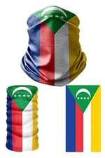 e taktik Multifunctional Flag of the Comoros Seamless UV+Face Mask Headband Bandana Do Rag Hairband