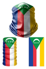 e taktik Multifunctional Flag of the Comoros Seamless UV+Face Mask Headband Bandana Do Rag Hairband