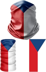 e taktik Multifunctional Flag of the Czech Republic Seamless UV+Face Mask Headband Bandana Do Rag Hairband