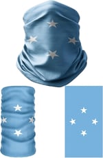 e taktik Multifunctional Flag of the Federated States of Micronesia Seamless UV+Bandana Do Rag Hairband