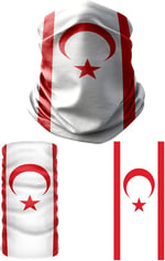 e taktik Multifunctional Flag of the Turkish Republic of Northern Cyprus Seamless UV+Bandana Do Rag Hairband