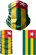e taktik Multifunctional Flag of Togo Seamless UV+Face Mask Headband Bandana Do Rag Hairband