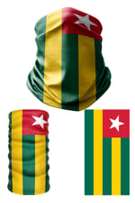 e taktik Multifunctional Flag of Togo Seamless UV+Face Mask Headband Bandana Do Rag Hairband