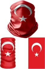 e taktik Multifunctional Flag of Turkey Seamless UV+Face Mask Headband Bandana Do Rag Hairband