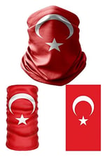 e taktik Multifunctional Flag of Turkey Seamless UV+Face Mask Headband Bandana Do Rag Hairband