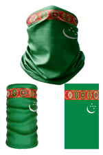 e taktik Multifunctional Flag of Turkmenistan Seamless UV+Face Mask Headband Bandana Do Rag Hairband