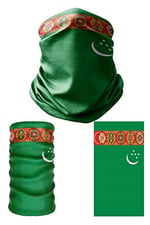 e taktik Multifunctional Flag of Turkmenistan Seamless UV+Face Mask Headband Bandana Do Rag Hairband