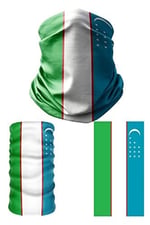 e taktik Multifunctional Flag of Uzbekistan Seamless UV+Face Mask Headband Bandana Do Rag Hairband