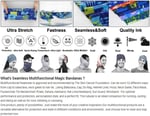 e taktik Multifunctional Flaming Head Seamless Knitting UV+ Neckerwear Face Mask Headband Bandana Do Rag Hairband