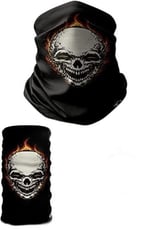e taktik Multifunctional Flaming Head Seamless Knitting UV+ Neckerwear Face Mask Headband Bandana Do Rag Hairband