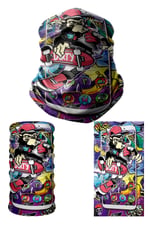 e taktik Multifunctional Graffiti Phone and Monkey Seamless Knitting UV+ Neckerwear Face Mask Headband Bandana Do Rag Hairband