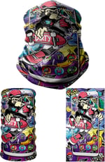 e taktik Multifunctional Graffiti Phone and Monkey Seamless Knitting UV+ Neckerwear Face Mask Headband Bandana Do Rag Hairband