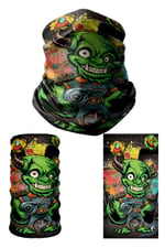 e taktik Multifunctional Green Devil Seamless Knitting UV+ Neckerwear Face Mask Headband Bandana Do Rag Hairband