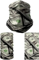 e taktik Multifunctional Green Dollar Seamless Knitting UV+ Neckerwear Face Mask Headband Bandana Do Rag Hairband