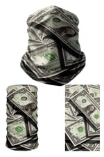 e taktik Multifunctional Green Dollar Seamless Knitting UV+ Neckerwear Face Mask Headband Bandana Do Rag Hairband