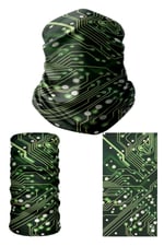 e taktik Multifunctional Green Electronic Circuit Seamless Knitting UV+ Neckerwear Face Mask Headband Bandana Do Rag Hairband