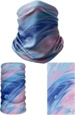 e taktik Multifunctional Pink-Blue Paint Seamless Knitting UV+ Neckerwear Face Mask Headband Bandana Do Rag Hairband