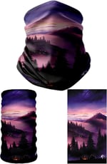 e taktik Multifunctional Purple Landscape Seamless Knitting UV+ Neckerwear Face Mask Headband Bandana Do Rag Hairband