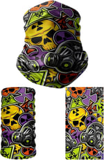 e taktik Multifunctional Radioactive Skulls Seamless Knitting UV+ Neckerwear Face Mask Headband Bandana Do Rag Hairband