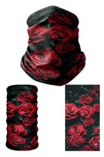 e taktik Multifunctional Red Roses Seamless Knitting UV+ Neckerwear Face Mask Headband Bandana Do Rag Hairband