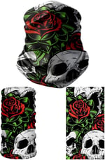 e taktik Multifunctional Rose Skull Seamless Knitting UV+ Neckerwear Face Mask Headband Bandana Do Rag Hairband