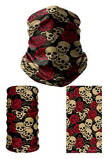 e taktik Multifunctional Roses And Skulls Seamless Knitting UV+ Neckerwear Face Mask Headband Bandana Do Rag Hairband
