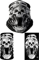e taktik Multifunctional Screaming Skull Seamless Knitting UV+ Neckerwear Face Mask Headband Bandana Do Rag Hairband